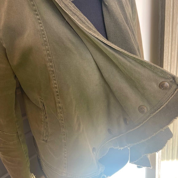 American Rag Drapey Military Olive Green Jacket. FUN!! Size M - Picture 3 of 6